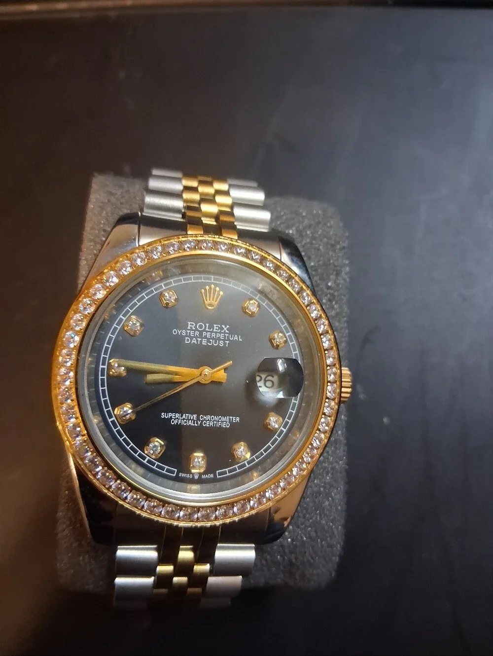 Black Automatic Watch With Date New No Box